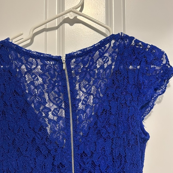 Cobalt blue Lacey knee high dress - Picture 5 of 9